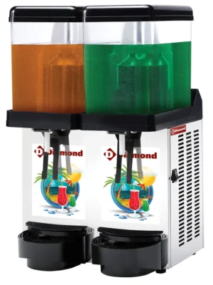 001-DD12-2B-big Dispensateur de boissons réfrigérées, 2x 12 Litres