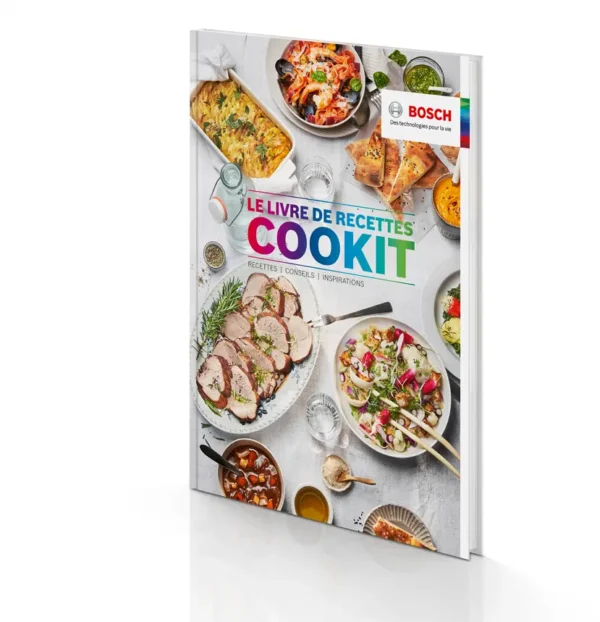 16181201_Bosch-Cookit-FR-cookbook_standing_1600x900 Bosch Cookit Robot cuiseur multifonction, Cookit Blanc