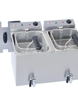 WR-FED8-RV-big Friteuse de table électrique 2x 8 litres + robinet de vidange