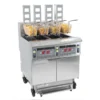 Friteuse électrique avec relevage automatique et filtration 4×12 litres 17+17kW